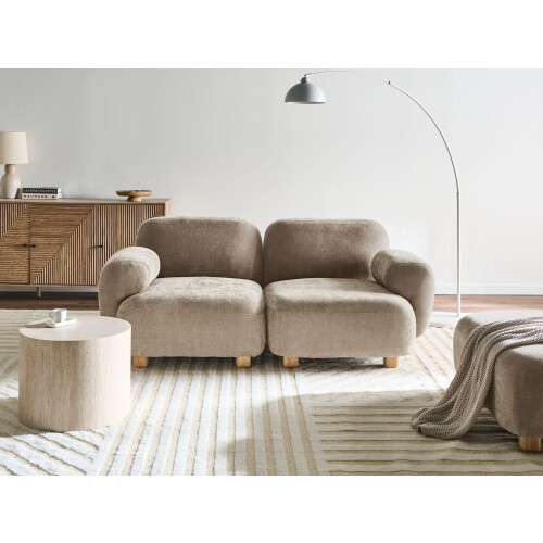 Beliani Modular Sofa 2 Seater AMLI Fabric Beige 1