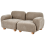 Beliani Modular Sofa 2 Seater AMLI Fabric Beige 4