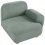 Beliani AMLI Corner Seat Left Hand Light Green Fabric 5