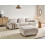 Beliani Modular Sofa 3 Seater AMLI Boucle Off-White with Ottoman 2
