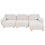 Beliani Modular Sofa 3 Seater AMLI Boucle Off-White with Ottoman 4