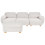 Beliani Modular Sofa 3 Seater AMLI Boucle Off-White with Ottoman 5