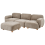 Beliani Modular Sofa 3 Seater AMLI Beige Fabric with Ottoman 5