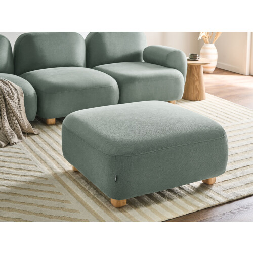 Beliani Ottoman AMLI Fabric Light Green 1