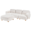 Beliani Modular Sofa 3 Seater AMLI Boucle Off-White with Ottoman 6