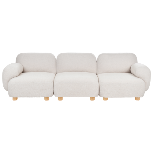 Beliani Modular Sofa 3 Seater AMLI Off-White Boucle 1