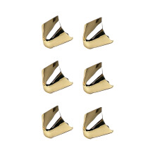 6 STKS Metalen Schoenen Puntige Protector Driehoekige Hoge-goud