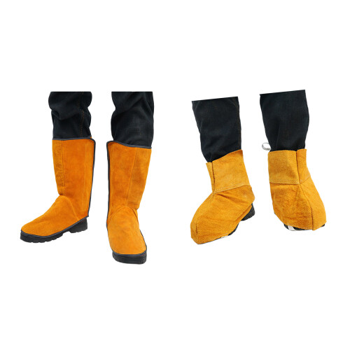 Industrial Leather Boot Covers for Welding Glass Making-long 2