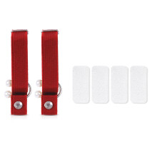 2Pcs Anti Slip Elastic High Heel Straps Pearls Decoration U-Red