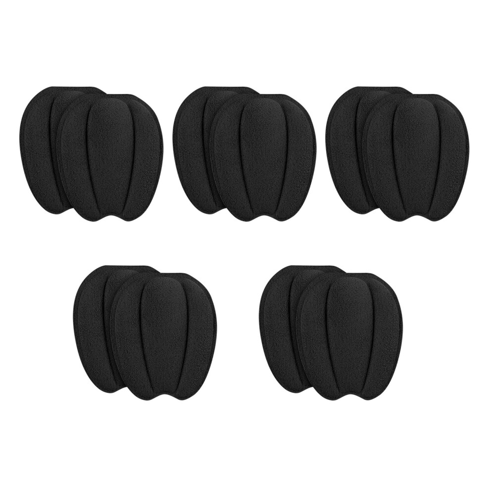 Black 10Pcs Breathable Forefoot Cushion Anti Friction Adhesive