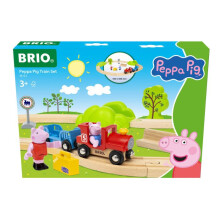 BRIO World-36123-Peppa Pig Circuit-Complete set of 18 pieces with Peppa Pig and George figures-Wooden train track-suitable from 3 years old