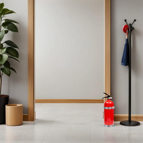 Space-Saving Silver Fire Extinguisher Bracket Heavy Duty for Home 2