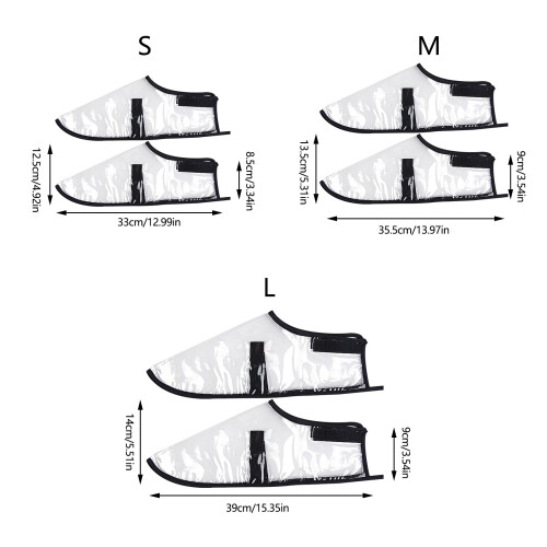 2Pairs Shoe Protectors Covers Quick-transparent med size 2