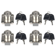 4Pcs Heavy Duty Cabinet Lock Security Cabinet Lock with-Silver