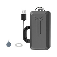 Aérateur USB silencieux pour-Plaque d'alimentation en air noire