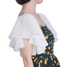 Detachable Ruffled Sleeves For Women Breathable Arm-White