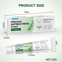Creme de coceira vaginal com óleo de tea tree Creme de limpeza para áreas privadas