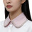 Women False Lapel Collar Luxurious Pearls Spread False-White 7