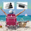 Opklapbare strandstoelset, verstelbare rugleuning, roze 4