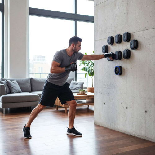 Modulaire bokswand met Bluetooth en MMA-handschoenen 1