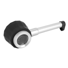 Handlupe 45X LED, 2x AA-Batterien, Metall/Glas