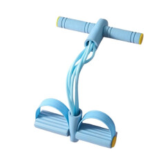 6-Rohr-Fußpedal Widerstandsband - Bauchmuskel- und Core-Training, Yoga & Home Gym Fitness Blue