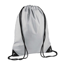 (One Size, Light Grey) Bagbase Premium Drawstring Bag