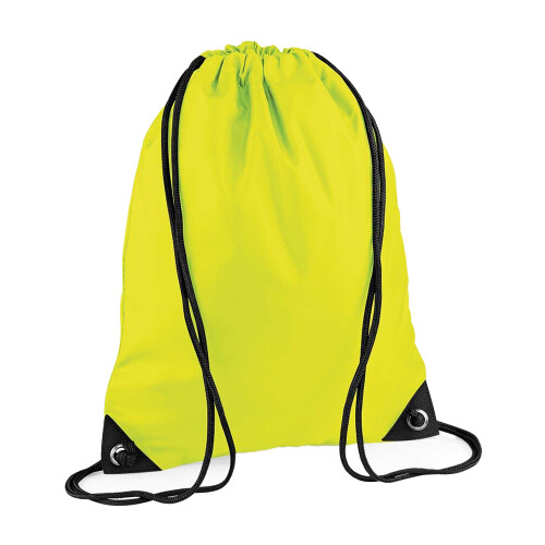 BagBase (One Size, Fluorescent Yellow) Bagbase Premium Drawstring Bag