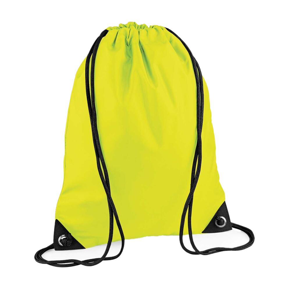 Bagbase (One Size, Fluorescent Yellow) Premium Drawstring Bag