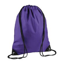 (One Size, Purple) Bagbase Premium Drawstring Bag