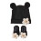 Newborn Knit Hat & Socks Set Soft Polyester Cotton Blend-Black 1