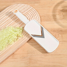 (White) Cortador e cortador de legumes manual resistente profissional com lâmina ABS e base antiderrapante