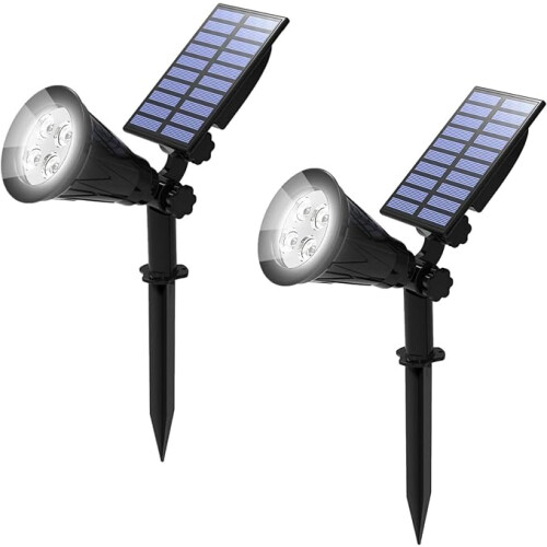 2PCS Solar Lights Solar Powered Solar Powered Solar Powered Waterproof White
