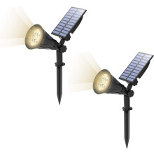 2PCS Solar Lamps Solar Spot Light Outdoor Ornament Lawn For Outdoor Use Warm White