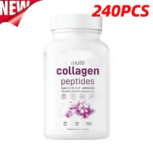(240 Capsules) Micro Ingredients Multi Collagen Peptides Complex(Type l,l,ll,v,X), 240 Capsules