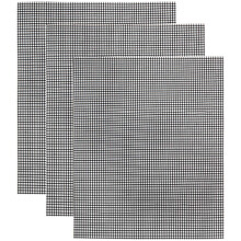 Grillnetz Antihaft-Grillmatte (33x40 cm ) Schwarz 3er-Pack