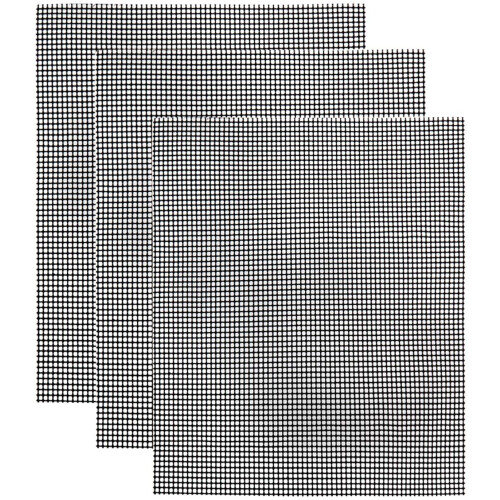 Grillnetz Antihaft-Grillmatte (33x40 cm ) Schwarz 3er-Pack