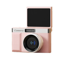 Retro-Digitalkamera mit hochauflösender Dual-Linse, 5x optischem Zoom und 2,4" LCD-Bildschirm Pink