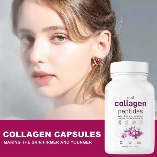 (240 Capsules) Micro Ingredients Multi Collagen Peptides Complex(Type l,l,ll,v,X), 240 Capsules 1