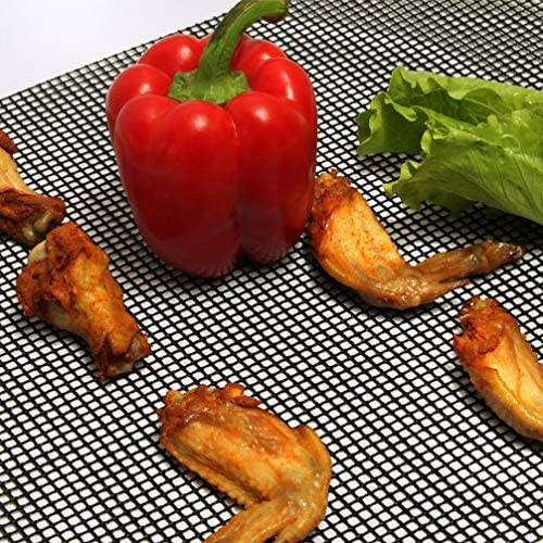 Grillnetz Antihaft-Grillmatte (33x40 cm ) Schwarz 3er-Pack 2