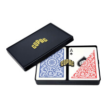 Copag 1546 Design 100% Plástico Cartas de Jogo, Tamanho Pôquer (Padrão) Vermelho/Azul