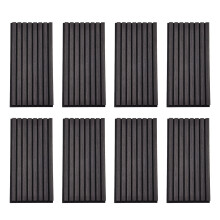 8-Pack Acoustic Wood Slat Wall Panels for Interior Decor, Black