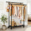 Clothes Rail Double Rod Clothes Rack & Fixed Extension Rod Display Satorage 6
