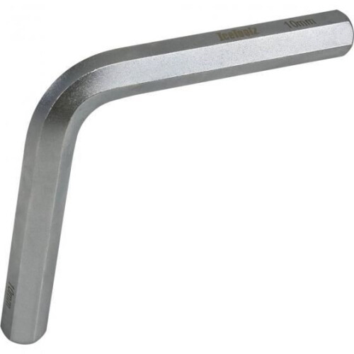 Chave Allen ICETOOLZ 10/10 mm em aço de 75 mm - Cinza