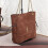 YSL Suede Tote Adjustable Drawstring 35cm 6