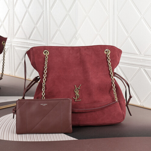 YSL Suede Drawstring Tote 35cm
