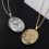 Colar de cobre elegante com pingente que pode ser aberto Gold 2