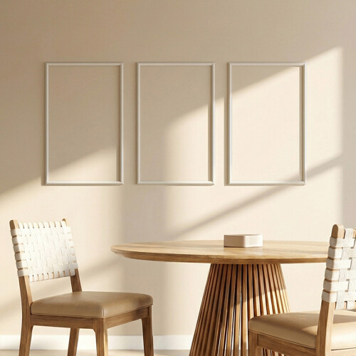 Living And Home Set of 3 Waterproof Self-Adhesive Pre-Cut Wall Moulding Frame Kit