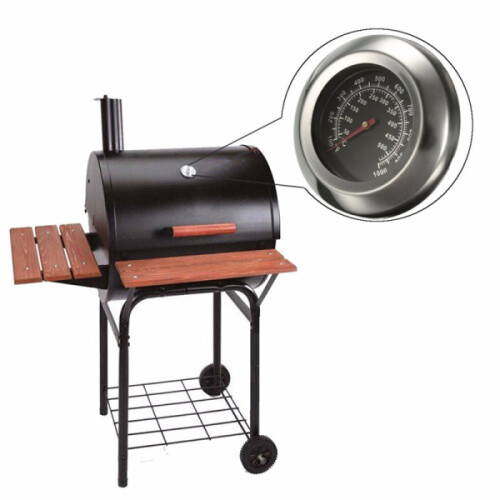 Analoges Grillthermometer aus Edelstahl - Präzise Temperaturanzeige 50-500C, Ø76 mm 1