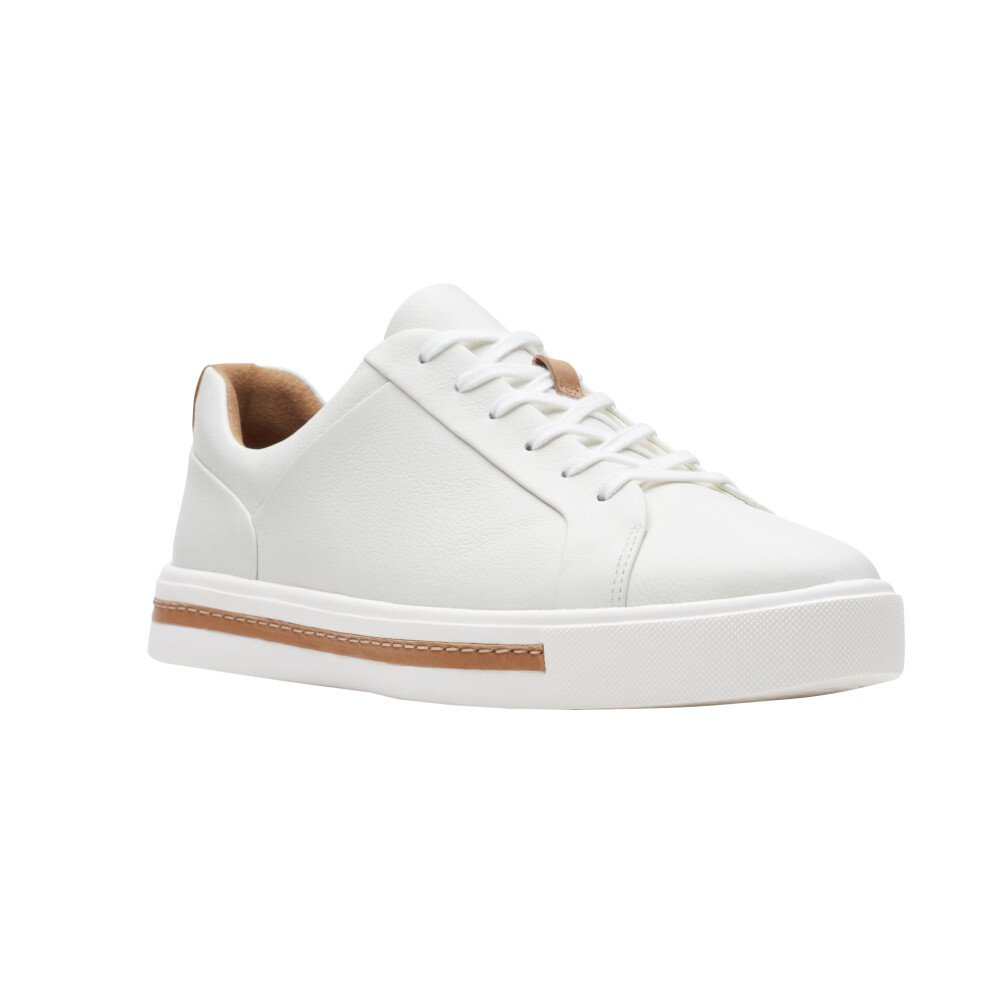 Clarks Womens/Ladies Un Maui Lace Leather Trainers White